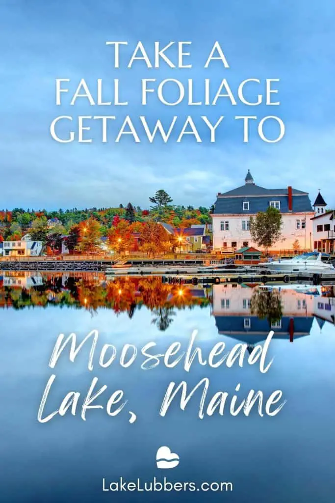 Fall foliage along the shore of Moosehead Lake, Maine