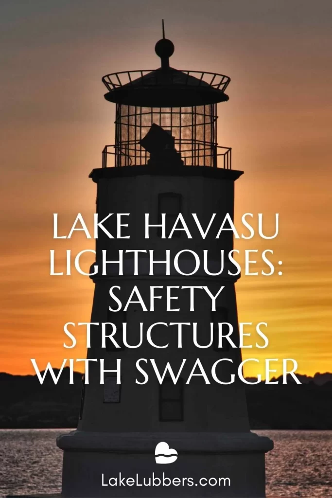Sunset at one of Lake Havasu's famed lighthouses