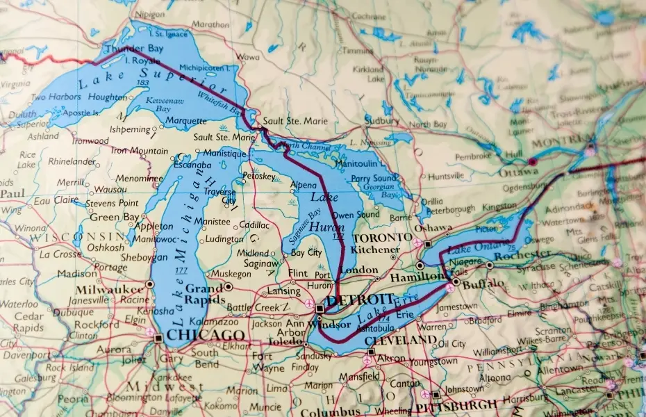 Great Lakes Map