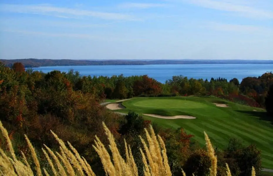 View of Torch Lake from A-Ga-Ming Golf Club, Michigan