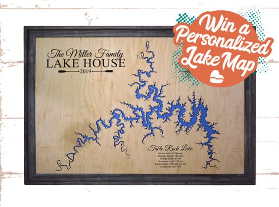 personalized wood lake map