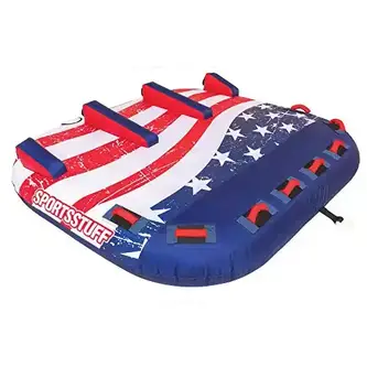 Airhead Mach 2 Air-Pump Inflatable Water Boating 2-Rider Towable